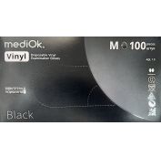 Перчатки винил. неопудр. Mediok  М  / 100шт  ЧЕРНЫЕ