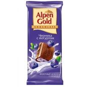Шоколад АЛЬПЕН ГОЛЬД 85г 1/21 ЧЕРНИКА Йогурт