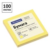 Блок самоклеящийся  OfficeSpace, 76*76мм, 100л., желтый