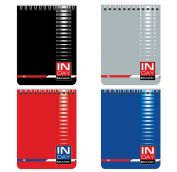 Блокнот МАЛЫЙ ФОРМАТ А6 108х146 мм,48 л, греб, мелован картон обл, клетка,BRAUBERG, INDAY.АРТ.121721