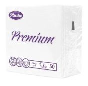 Салфетка Бум 24 Plushe Premium, 2сл, 50л., Ассорти, рамочное, пастель, 30 в уп. (Белый). АРТ.16048