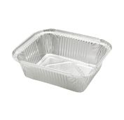 Алюмин. формы прямоуг., L-край, 490 мл, 150*124/107*81 h=44мм 50 шт (1200) АРТ.402-675