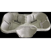 Держатель для 2-х стаканов крафт  193х108х42 Натуральный (150шт)