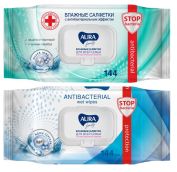 Влажные салфетки (144шт) AURA 