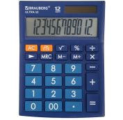 Калькулятор настольный BRAUBERG ULTRA-12-BU (192x143 мм), 12 разрядов, СИНИЙ