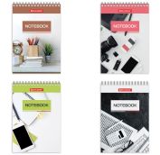 Блокнот, А6, 40 листов, гребень, клетка, BRAUBERG 