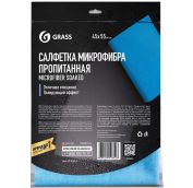 GraSS (ГРАСС) Салфетка микрофибра, 40*55 см пропитанная IT-0319 (Синяя аналог VILEDA)