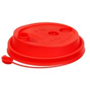 Крышка для стак. Покров д.80мм (0,250/0,330л) с закрыв. носиком красная матовая (20уп х50шт) (1000шт