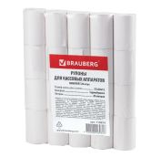 Ролики для касс ТЕРМОБУМАГА 57 мм (диаметр 37 мм, длина 20 м, втулка 12 мм) КОМПЛЕКТ 20 шт., BRAUBER