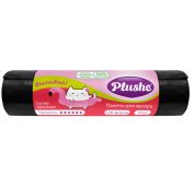 Пакет мусорный 120лит Plushe 10шт, 28мкм, супер прочные (68*105) 20 в кор.