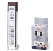 Грифели запасные KOH-I-NOOR, КОМПЛЕКТ 12 шт., НВ, 0,5 мм, 4152/НВ, 41520HB005PKRU