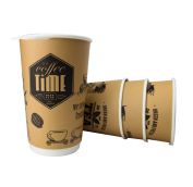 Бум стакан Виридо 0,400л диам 90мм ГН Кофе Тайм  2-х слойн. /16уп * 15шт/ (240шт)