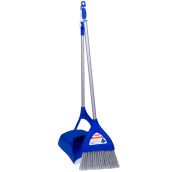 Совок для мусора OfficeClean Professional со щеткой-сметкой, складной, метал. ручка 66см, резин. кро