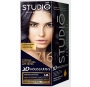 Крем-Краска STUDIO Holography 3D стойкая 7.16 Графитовый Метеор