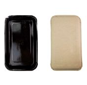 ДоЭко лоток ECO PLATTER 400 ЧЕРНЫЙ 220х140х20 (300шт)