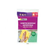 Салфетка из вискозы 30х38  PATERRA 5+1 шт (40уп) сверхпрочные АРТ.406-162