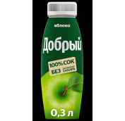 0,33л ДОБРЫЙ Сок ЯБЛОКО ПЭТ/12