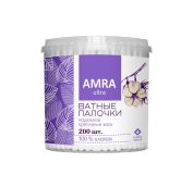 Ватные палочки 200 шт Бумфа АМРА цилиндр (24уп)