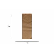 Пакет бумажный пищ. 300х110х50 крафт бурый 40гр НПФ (2500шт)