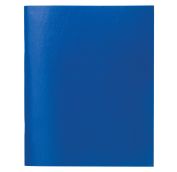 Тетрадь бумвинил А5 48л. скоба, офсет №2 ЭКОНОМ, клетка, с полями, STAFF, СИНИЙ