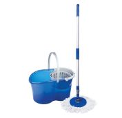 Комплект для уборки: швабра, ведро 14 л/5 л с отжимом центрифуга, 2 круглые насадки, LAIMA, 601460