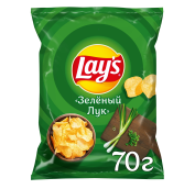 70гр.Чипсы ЛЕЙС  Зеленый лук 1/25