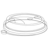 Крышка для стак. Покров д.90мм (0,300-0,500л) с закрыв. нос прозрачная ГЛЯНЕЦ (20уп х50шт)  (1000шт)