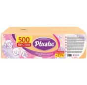 Салфетка Бум Plushe Maxi Professional, 1 сл, 500л, бел/пастель, сплошное, 4 в уп, (Абрикос)