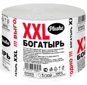 Туал Бумага Вторсырье Богатырь  XXL, 1сл серая, без втулки, 18 в уп.